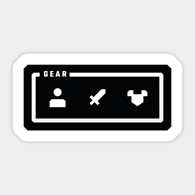 Gamer RPG Warrior Gear Sticker by RaidBossGear